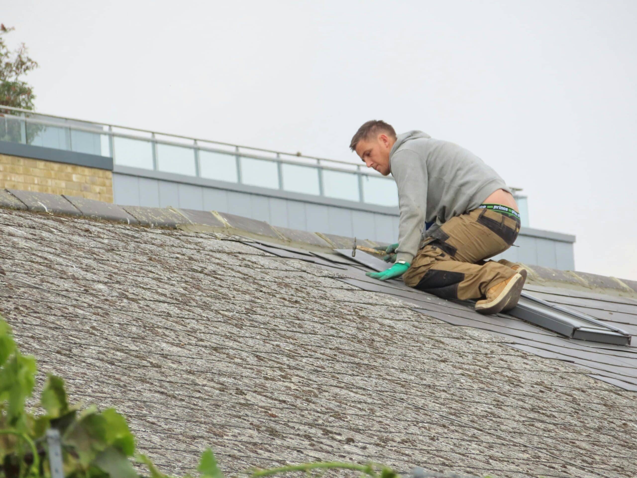 Skybird Roofing expert completing roof installation in Tampa Bay